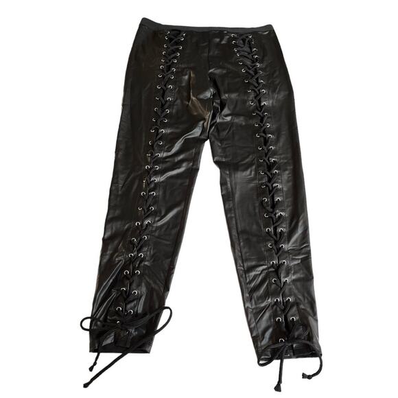 Dolls Kill X Current Mood Nancy Corset Skinny Pants Black Size XXL - Picture 1 of 9